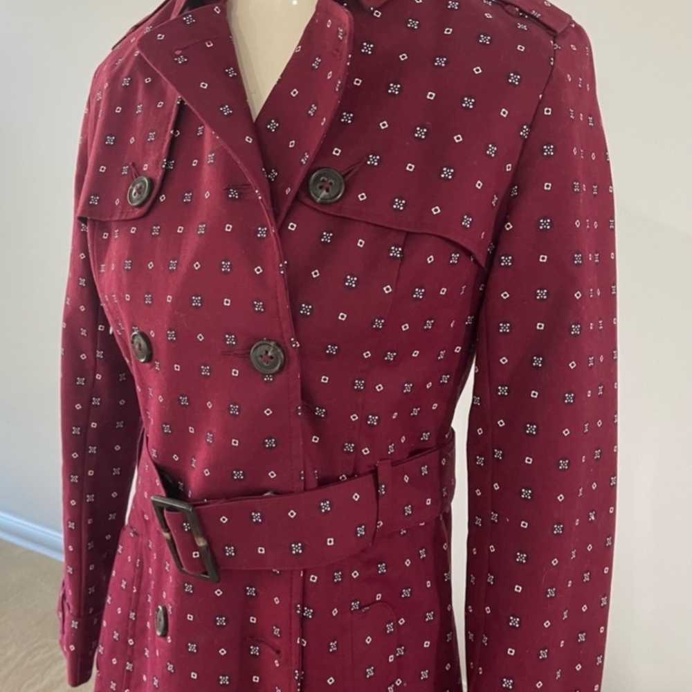 Tommy Hilfiger Foulard Printed Trench Coat  Excellent Condition